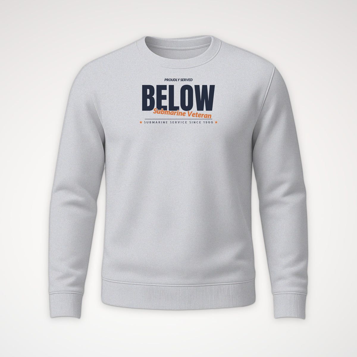 Proudly Served Below Club Crewneck Sweatshirt in Sport Grey