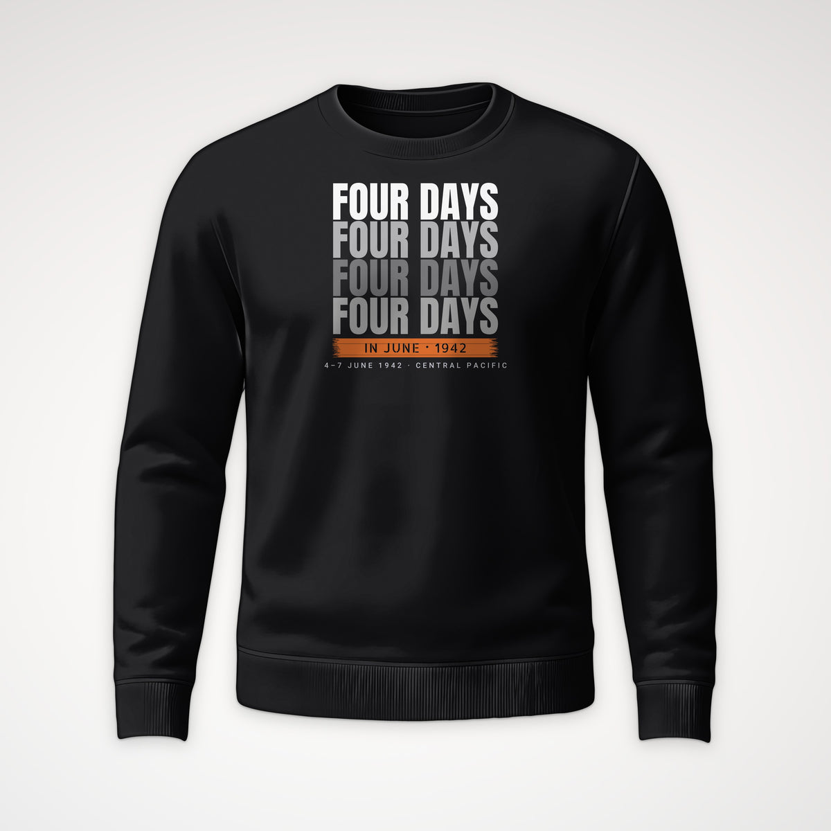 Four Days in June Echo Crewneck Sweatshirt in Black