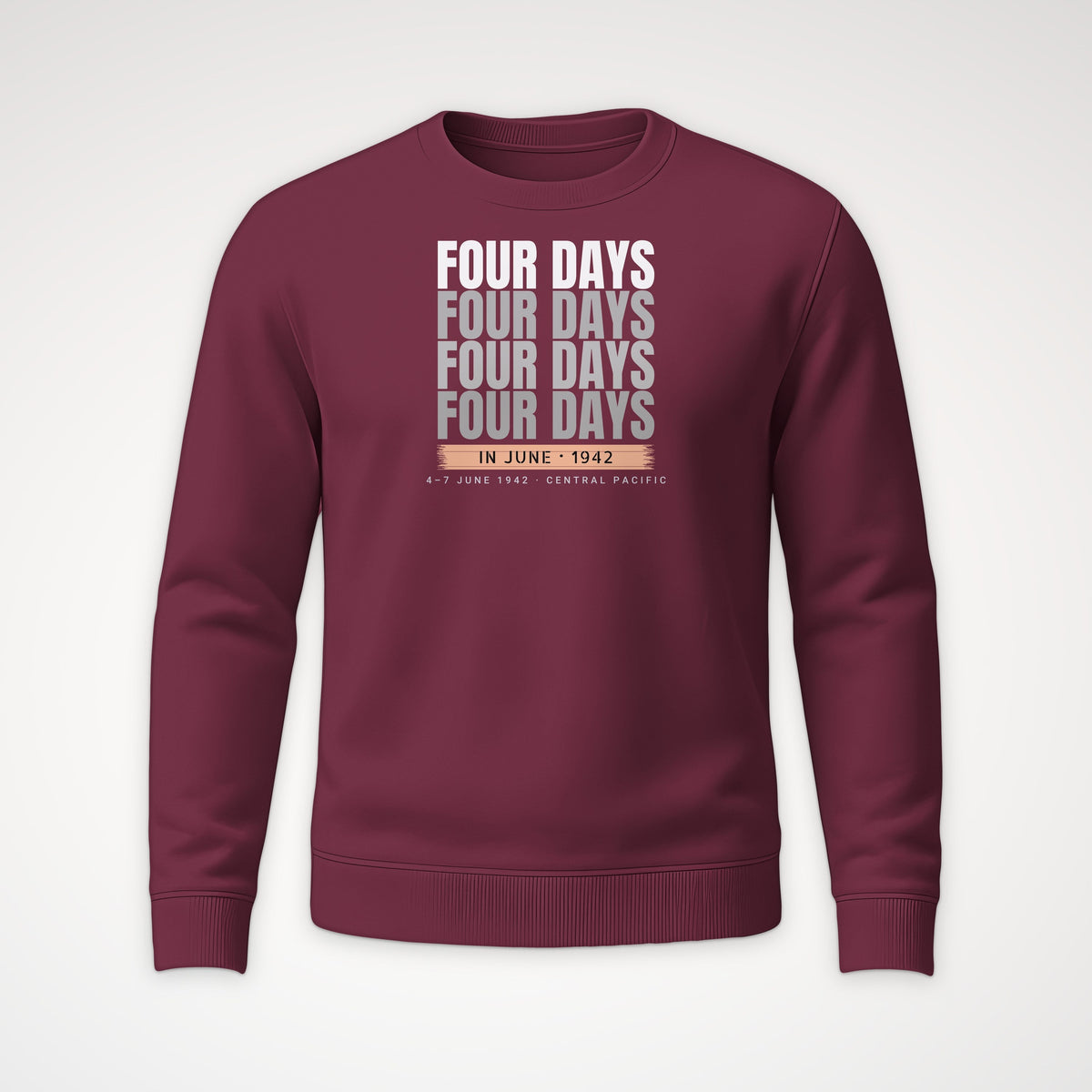 Four Days in June Echo Crewneck Sweatshirt in Maroon