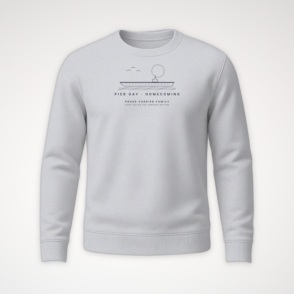 Pier Day Homecoming Crewneck Sweatshirt in Sport Grey