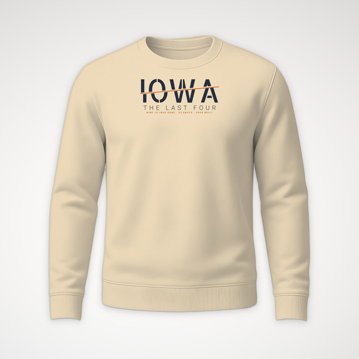 The Last Four Iowa Sliced Crewneck Sweatshirt in Sand
