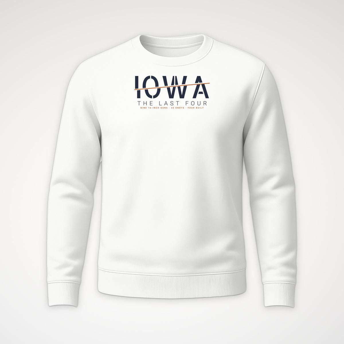 The Last Four Iowa Sliced Crewneck Sweatshirt in White