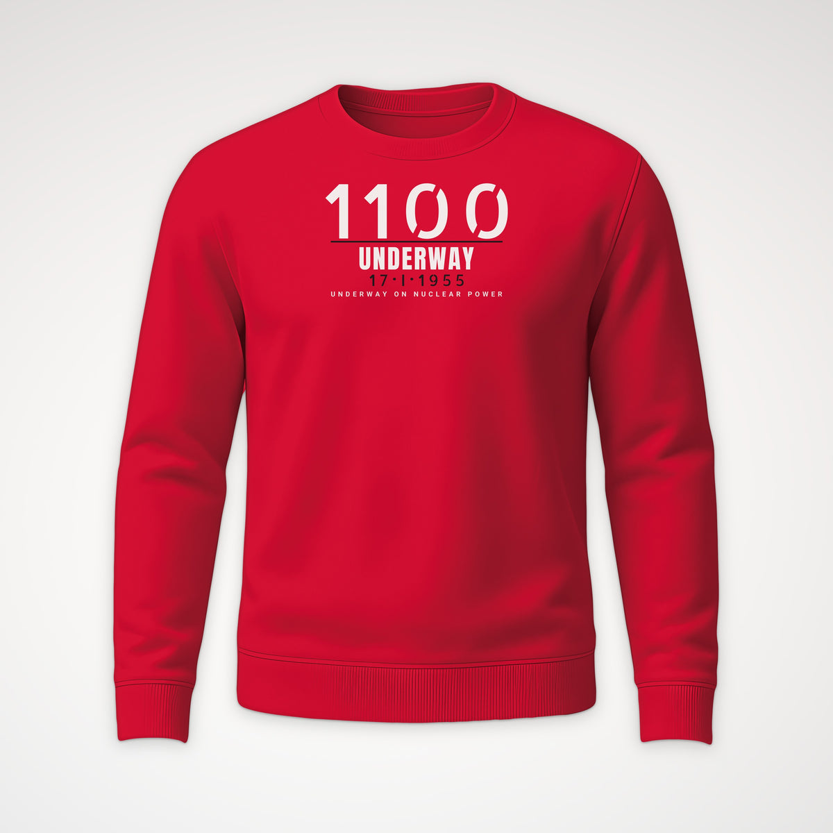 Underway on Nuclear Power 1100 Crewneck Sweatshirt in Red