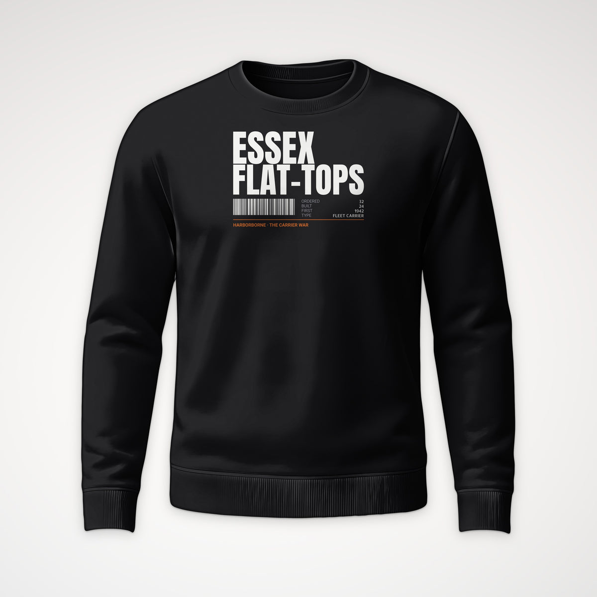 Essex Flat-Tops Tag Crewneck Sweatshirt in Black