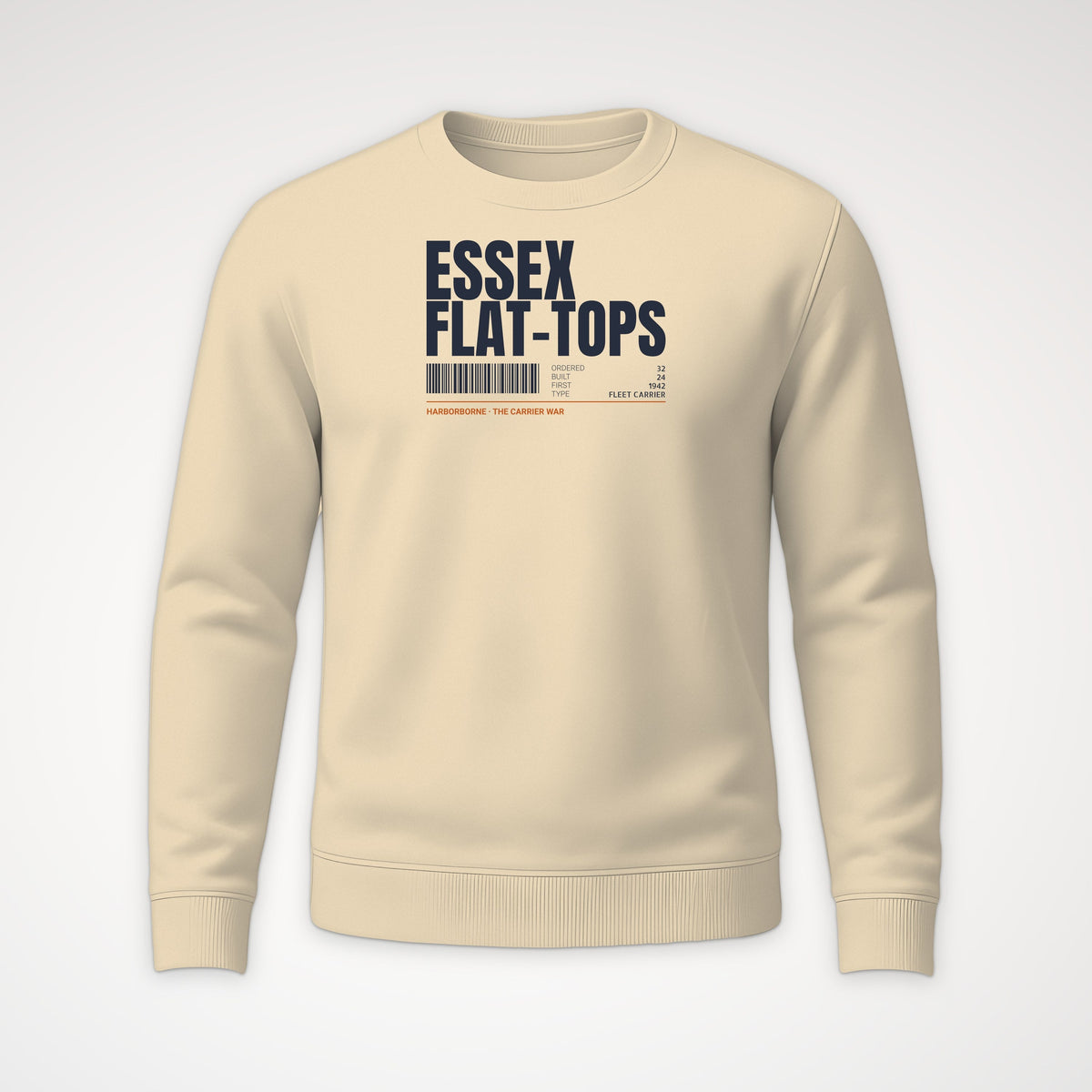 Essex Flat-Tops Tag Crewneck Sweatshirt in Sand