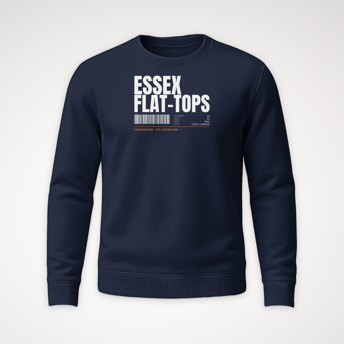 Essex Flat-Tops Tag Crewneck Sweatshirt in Navy