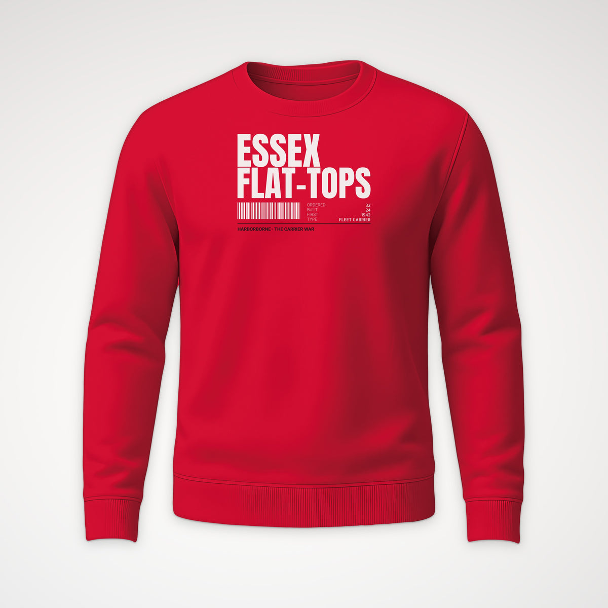 Essex Flat-Tops Tag Crewneck Sweatshirt in Red