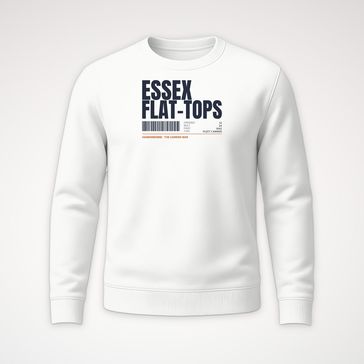 Essex Flat-Tops Tag Crewneck Sweatshirt in White