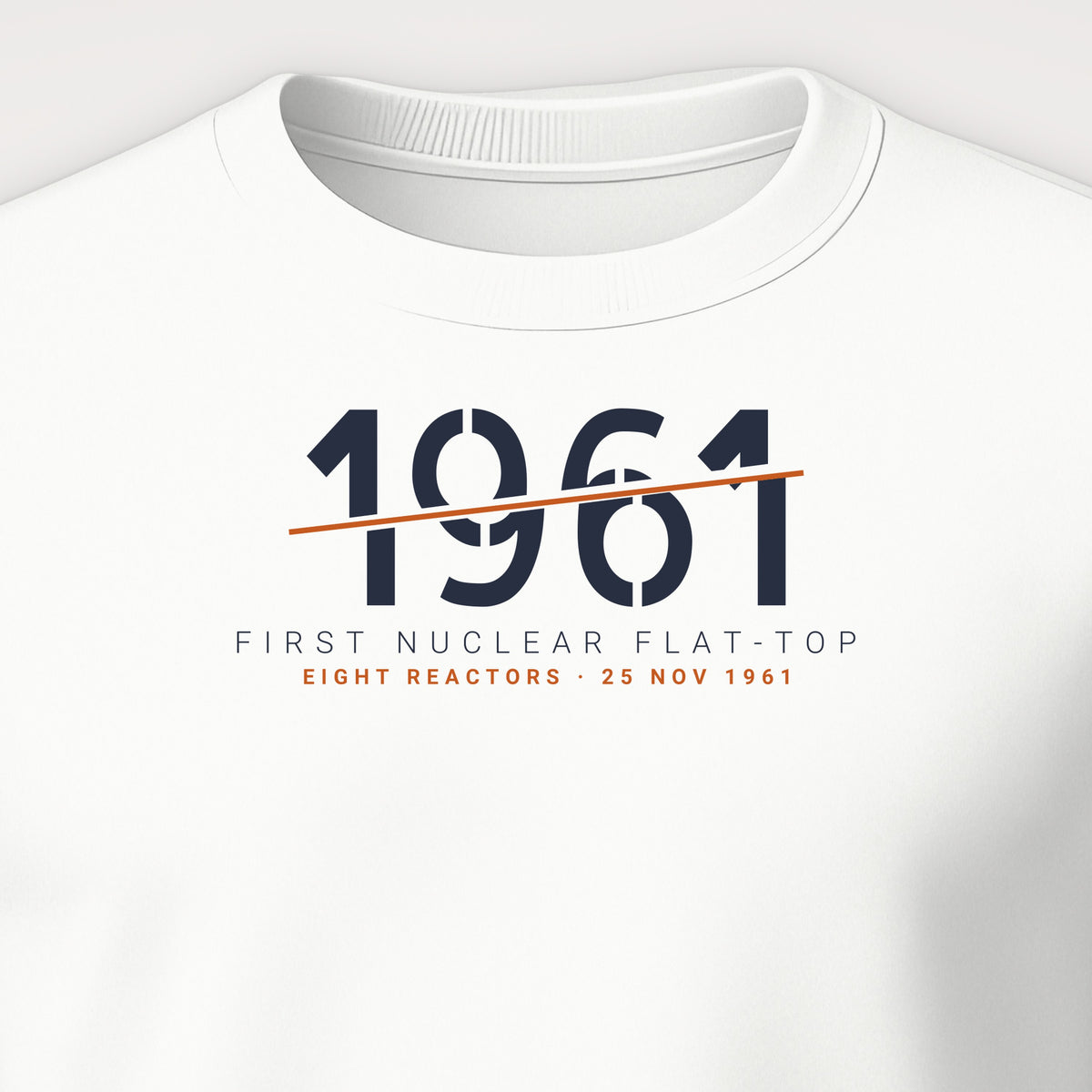 First Nuclear Flat-Top 1961 Sliced Crewneck Sweatshirt, front print detail