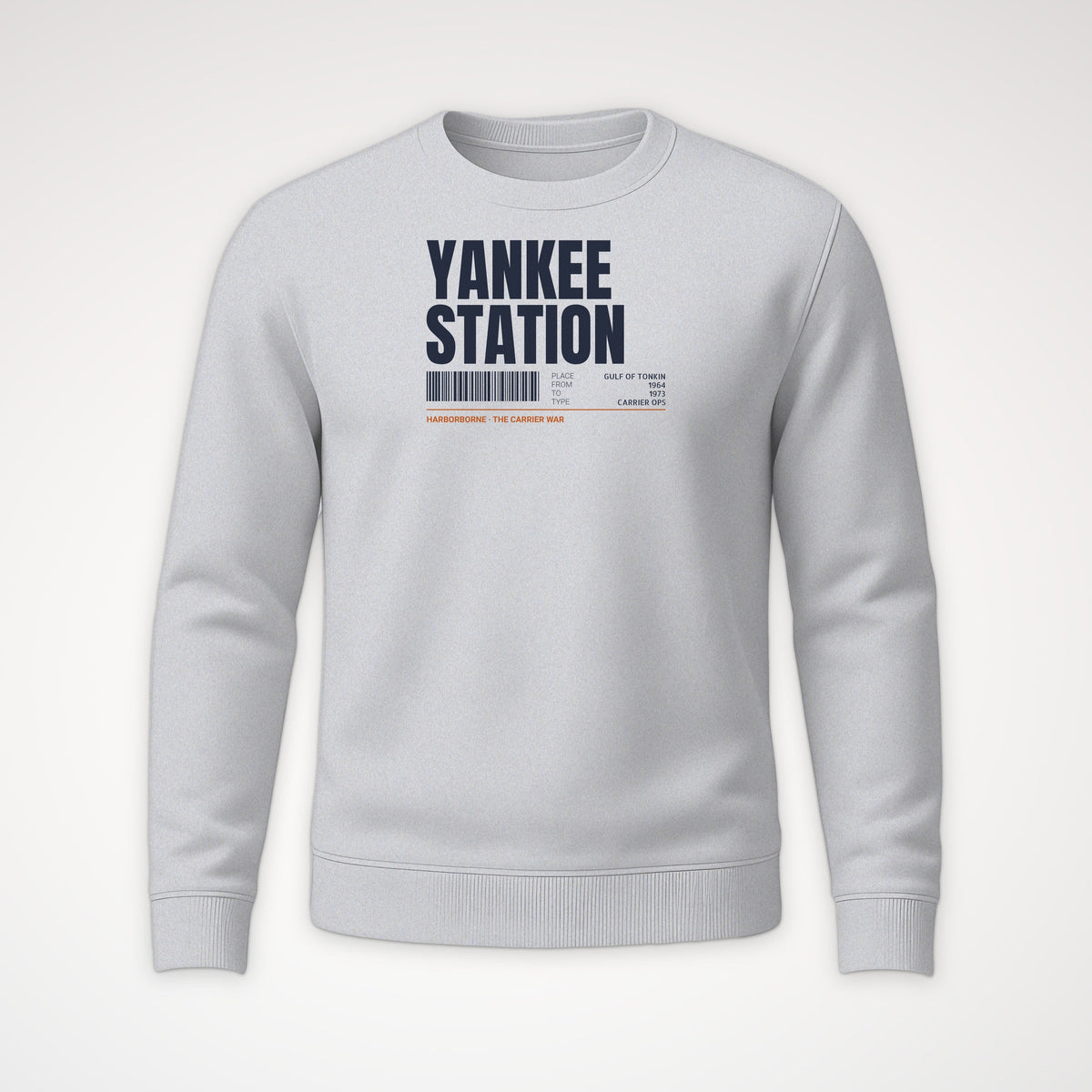 Yankee Station Tag Crewneck Sweatshirt in Sport Grey