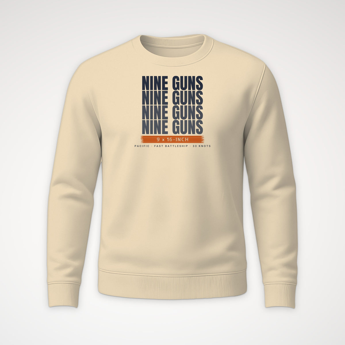 Nine Guns Pacific Echo Crewneck Sweatshirt in Sand