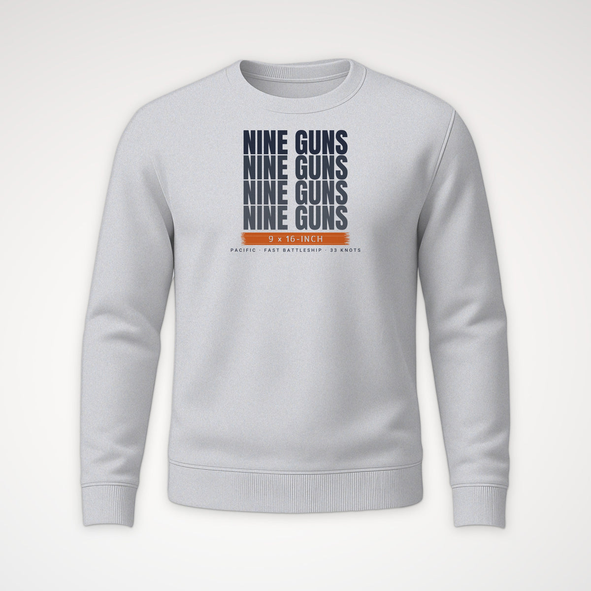 Nine Guns Pacific Echo Crewneck Sweatshirt in Sport Grey