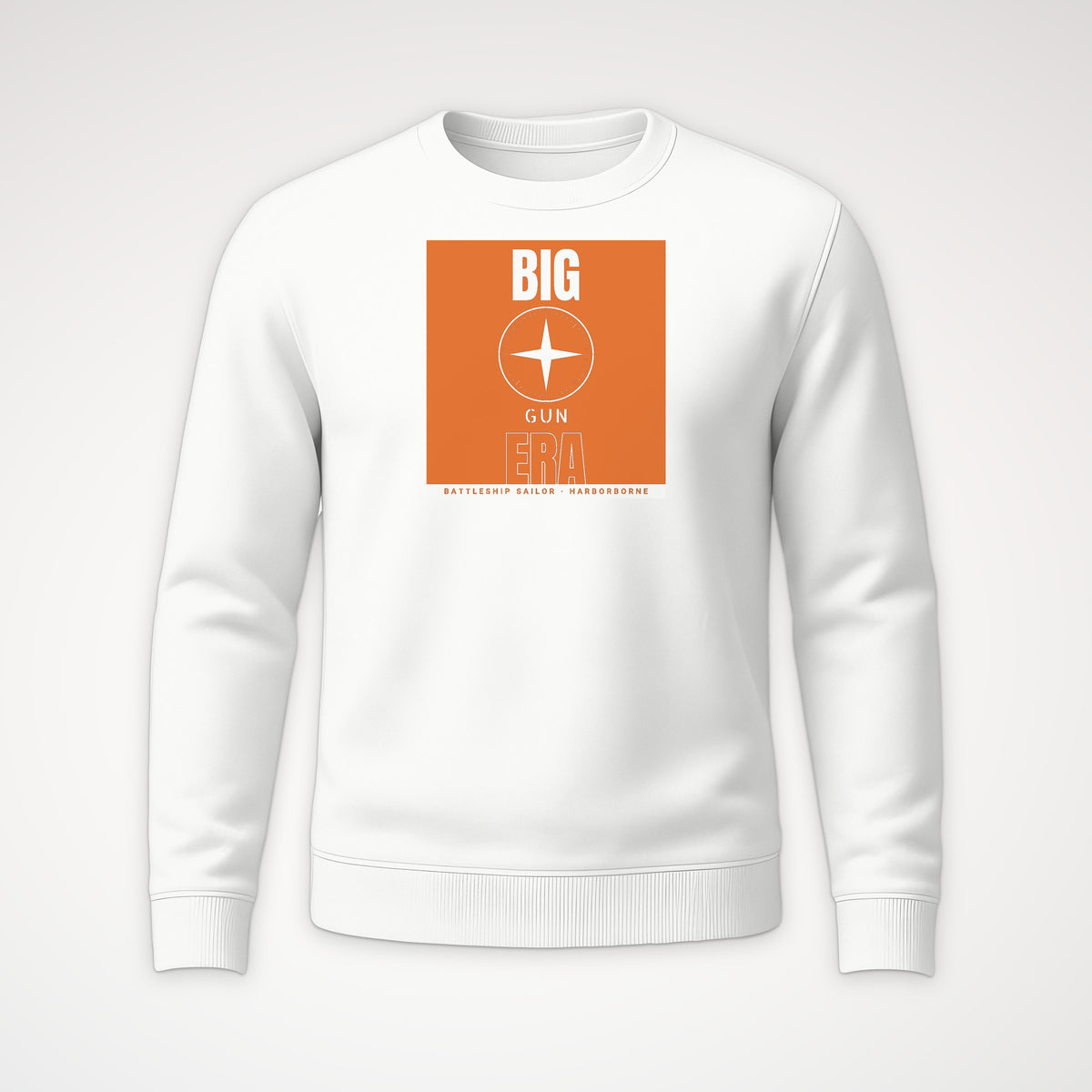 Big Gun Era Poster Crewneck Sweatshirt in White