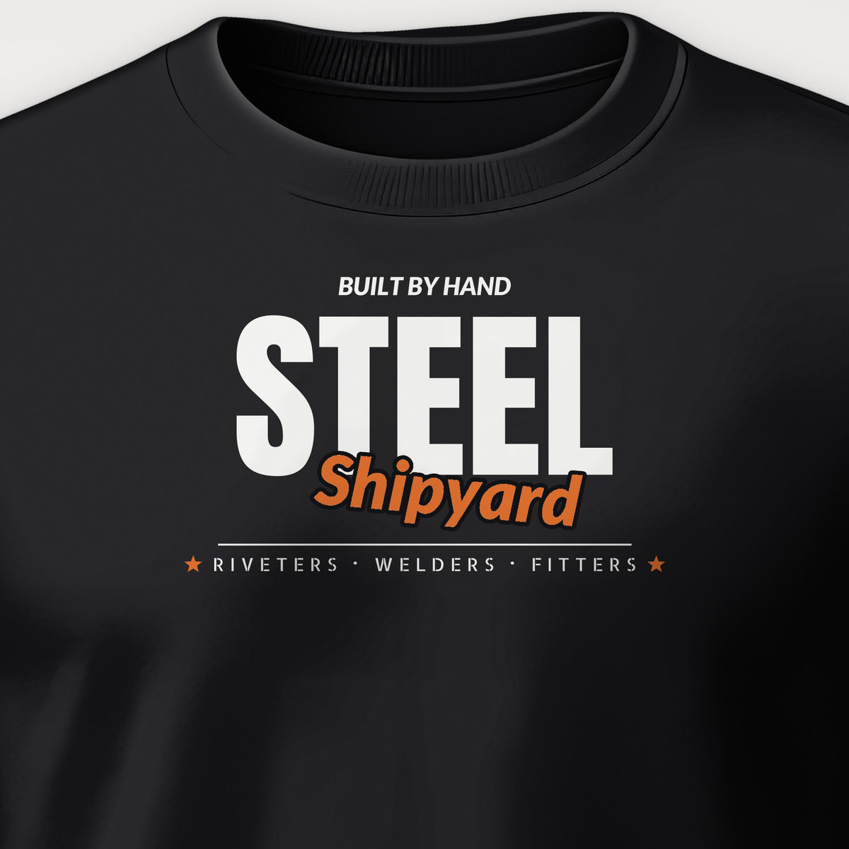 Shipyard Steel Club Crewneck Sweatshirt, front print detail