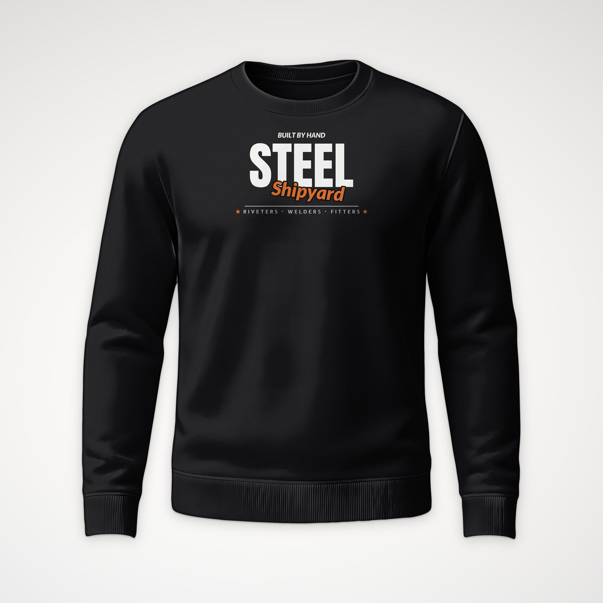 Shipyard Steel Club Crewneck Sweatshirt in Black