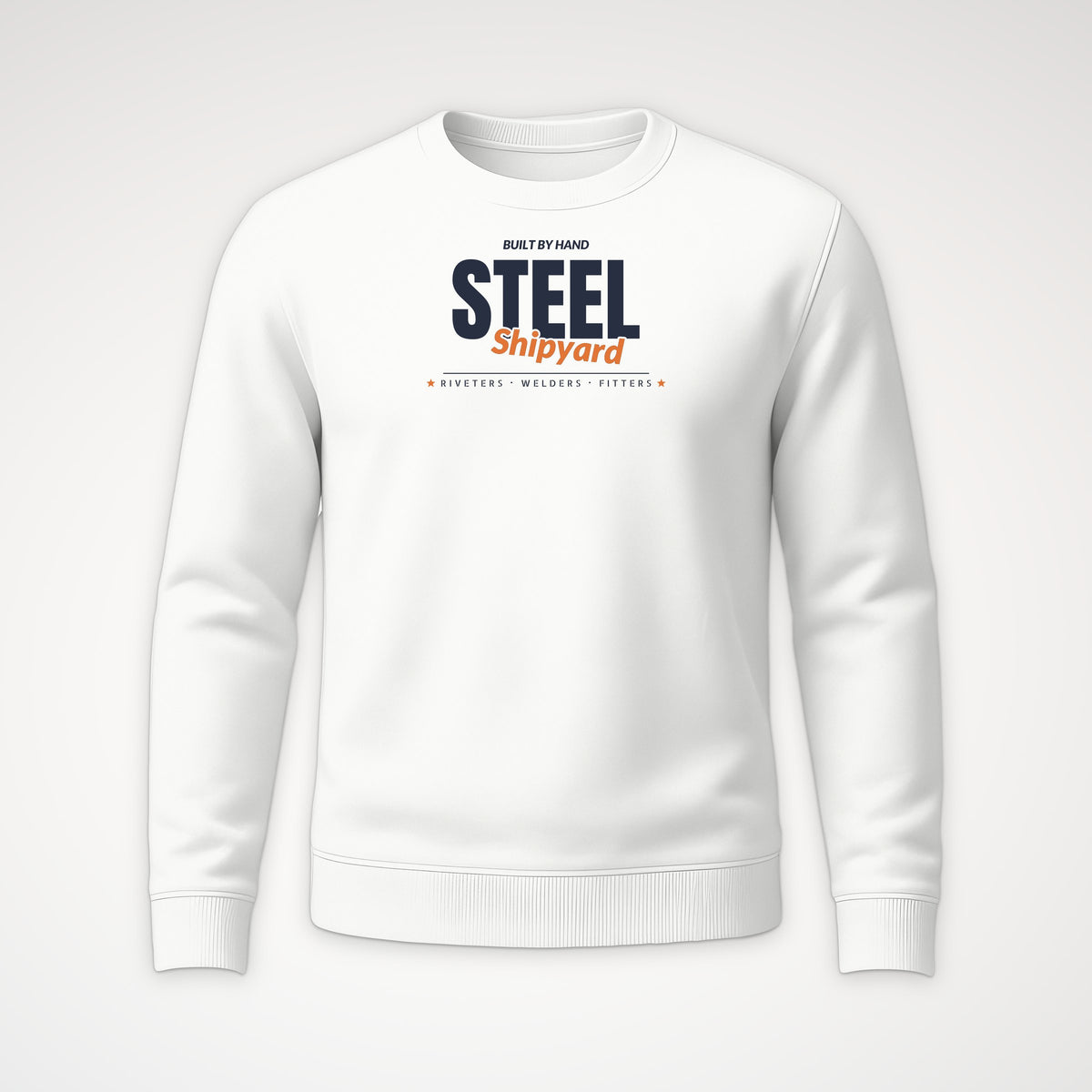 Shipyard Steel Club Crewneck Sweatshirt in White