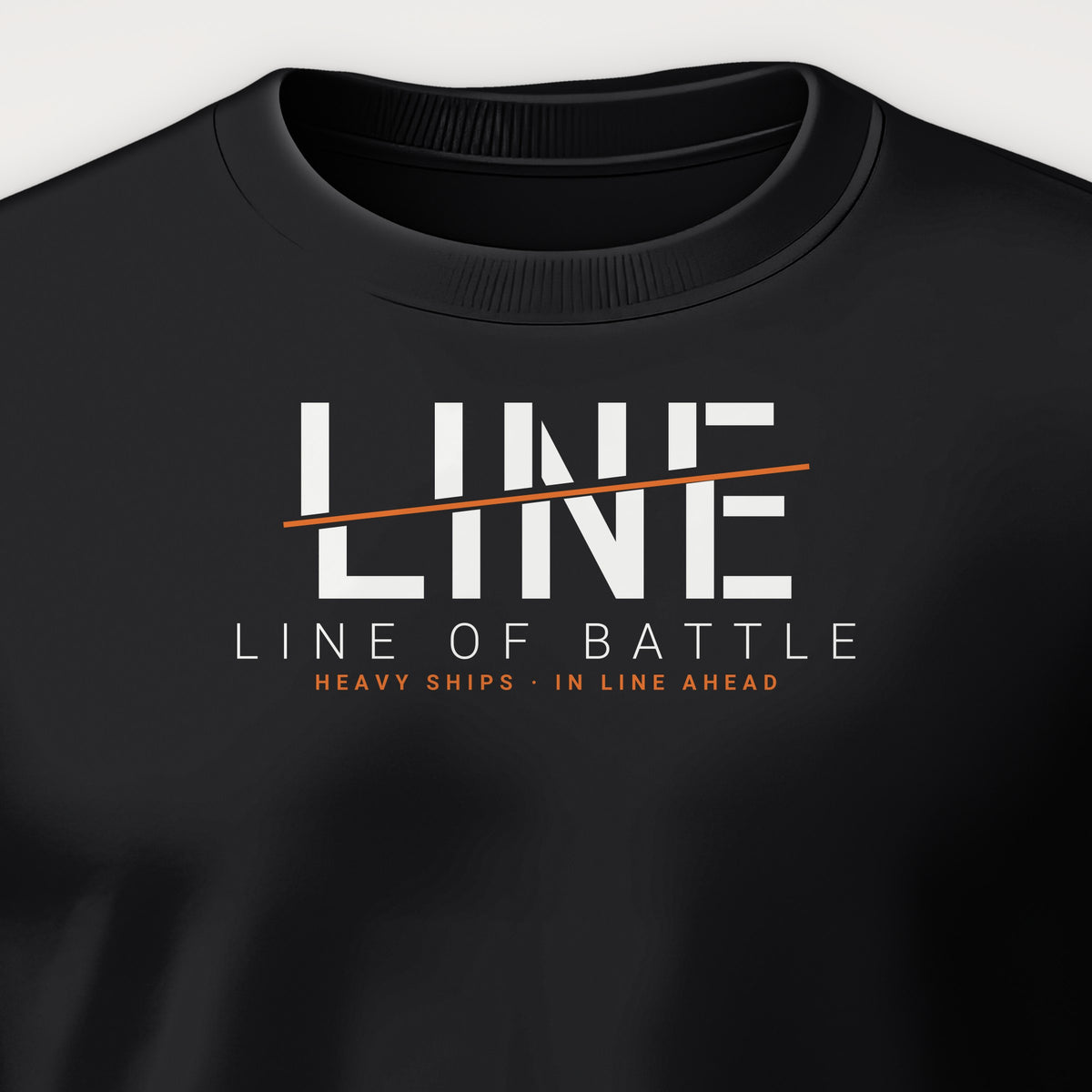 Line of Battle Sliced Crewneck Sweatshirt, front print detail