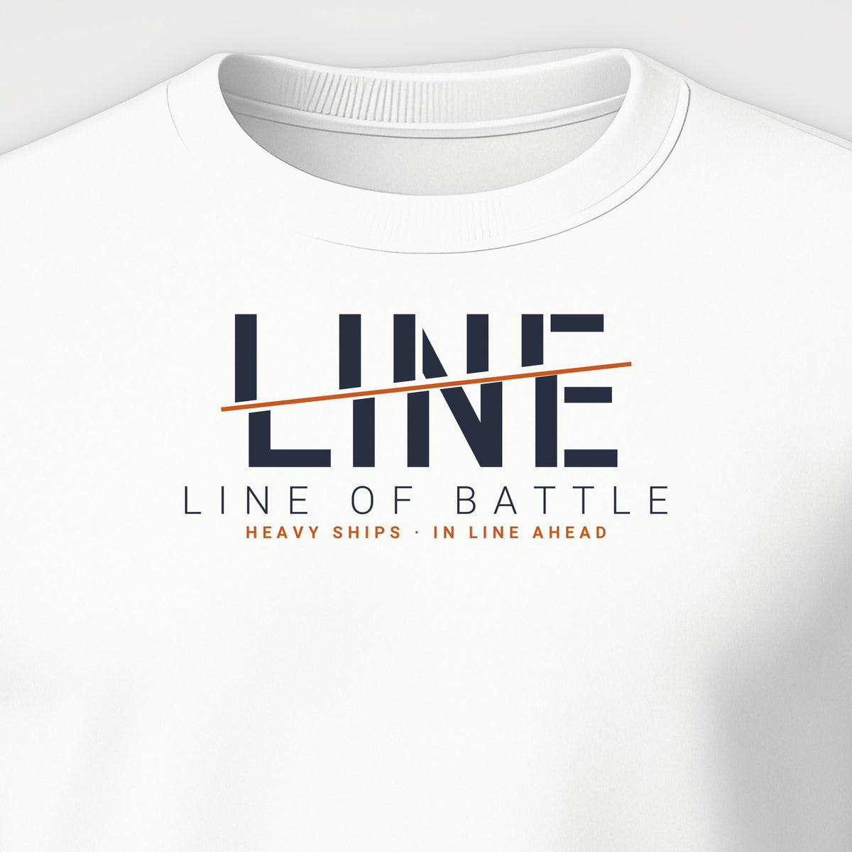 Line of Battle Sliced Crewneck Sweatshirt, front print detail
