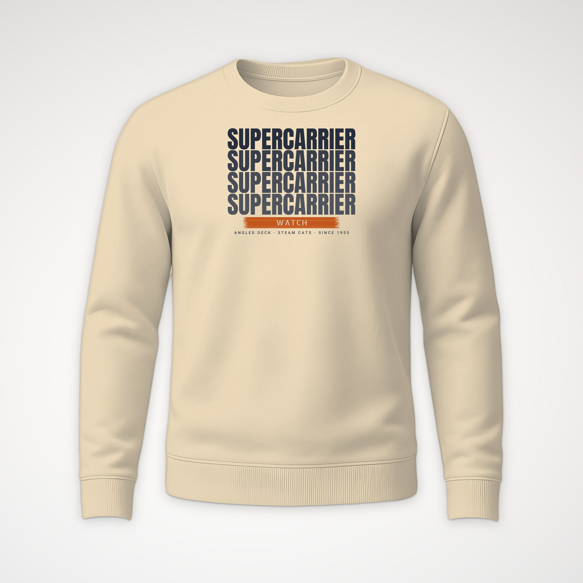 Supercarrier Watch Echo Crewneck Sweatshirt in Sand