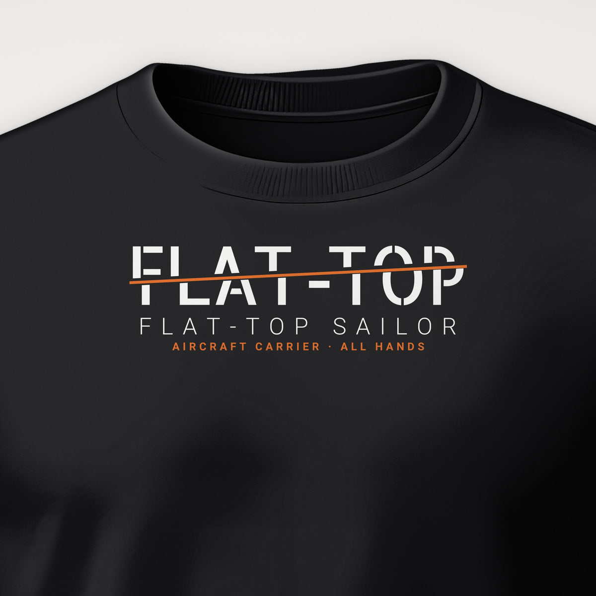 Flat-Top Sailor Sliced Crewneck Sweatshirt, front print detail