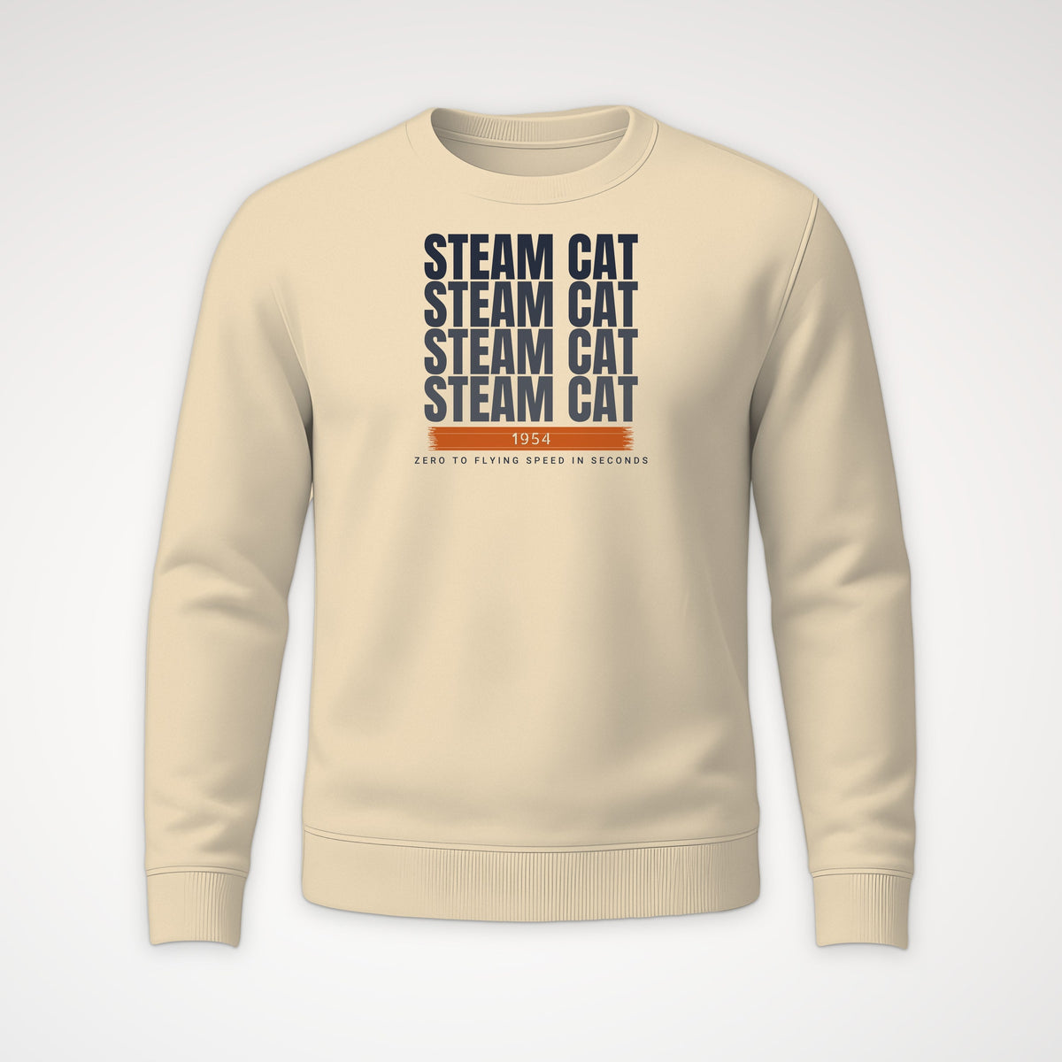 Steam Cat Era Echo Crewneck Sweatshirt in Sand