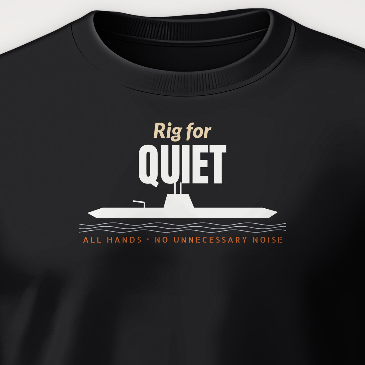 Rig for Quiet Profile Crewneck Sweatshirt, front print detail