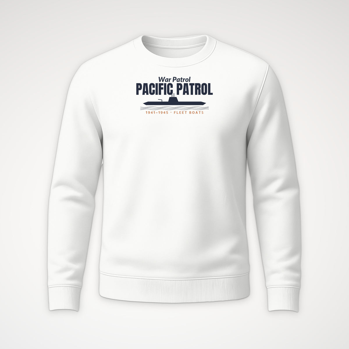 Pacific Patrol 1941–45 Profile Crewneck Sweatshirt in White