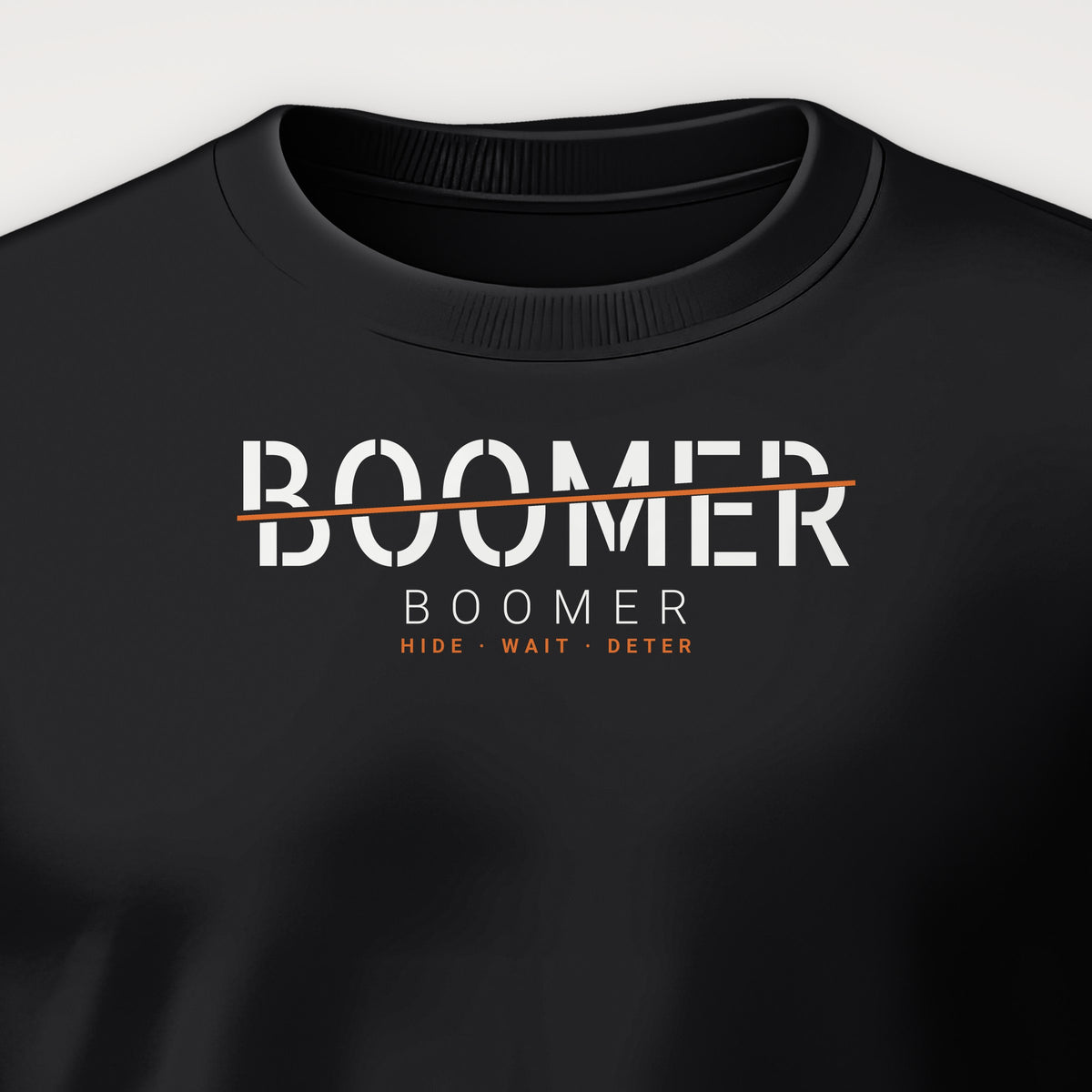 Fast Attack & Boomer Boomer Crewneck Sweatshirt, front print detail