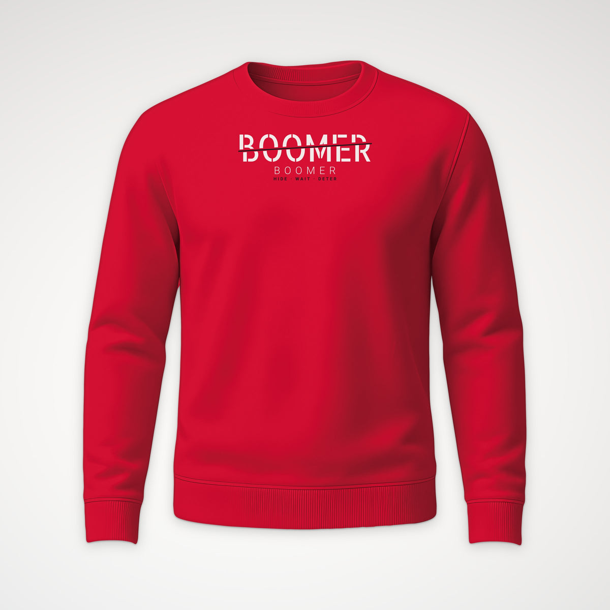 Fast Attack & Boomer Boomer Crewneck Sweatshirt in Red