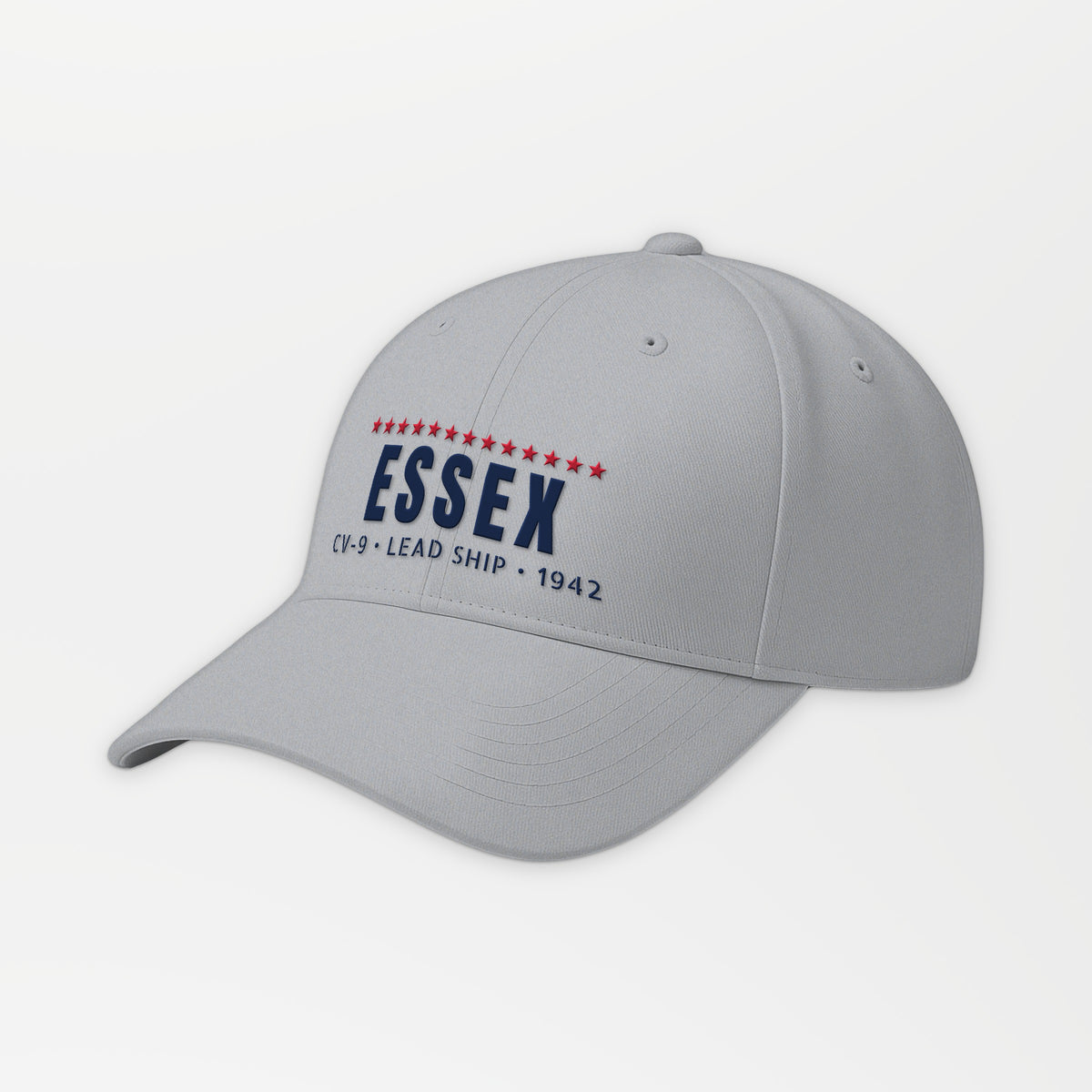 Essex CV-9 Thirteen Stars Embroidered Cap in Grey