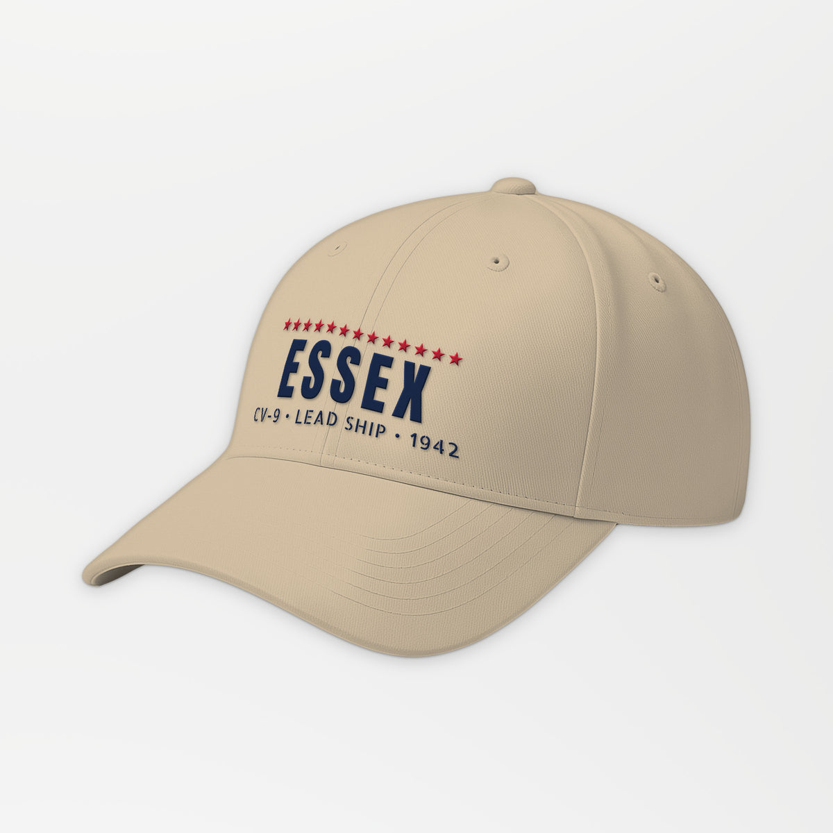 Essex CV-9 Thirteen Stars Embroidered Cap in Khaki