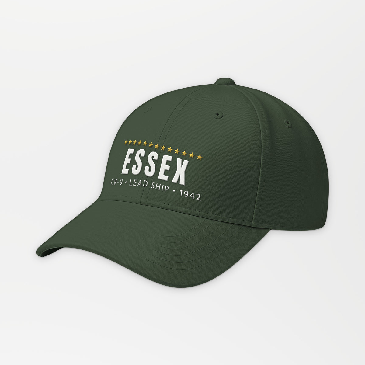 Essex CV-9 Thirteen Stars Embroidered Cap in Olive