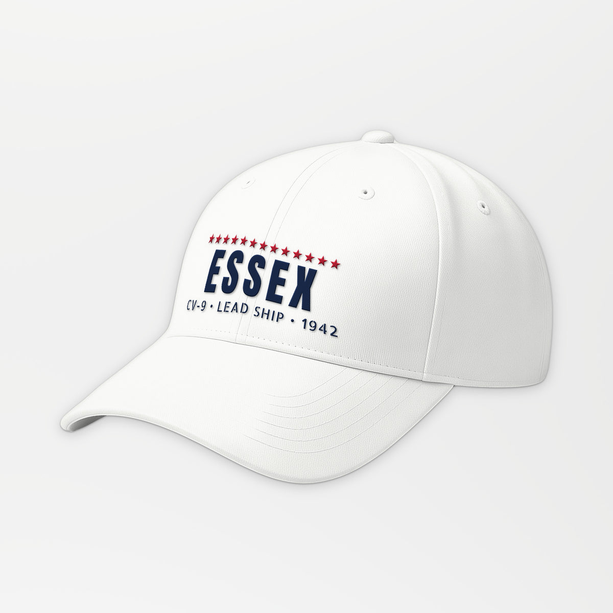 Essex CV-9 Thirteen Stars Embroidered Cap in White