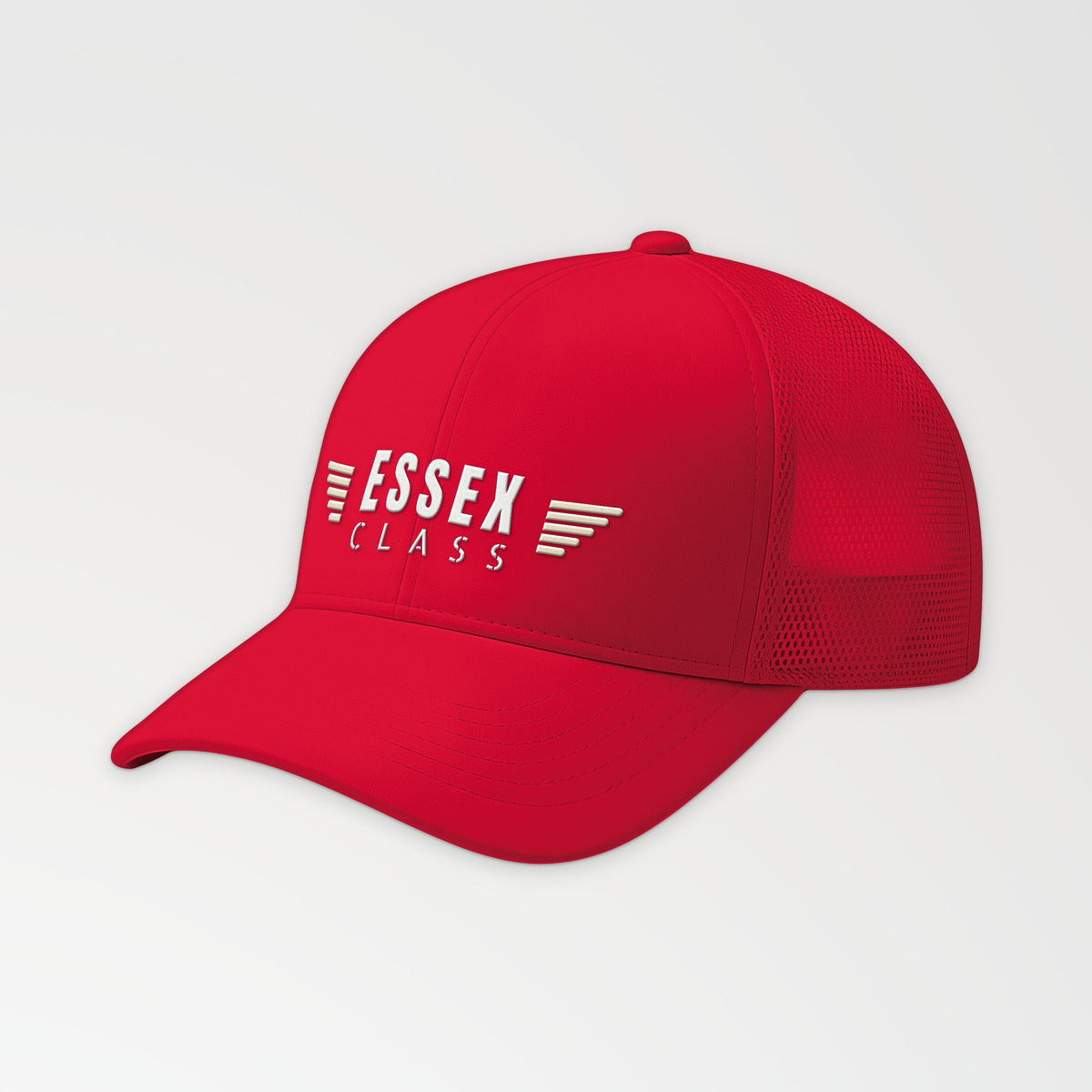Essex Class Wings Trucker Cap in Red