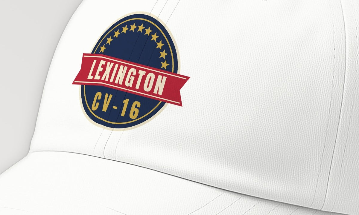 Lexington Eleven Battle Stars Dad Hat — front detail