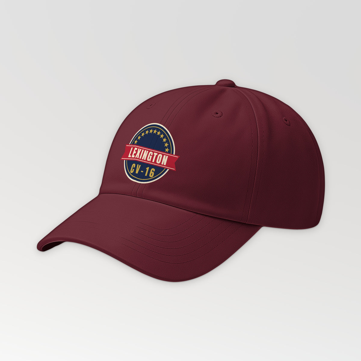 Lexington Eleven Battle Stars Dad Hat in Cranberry