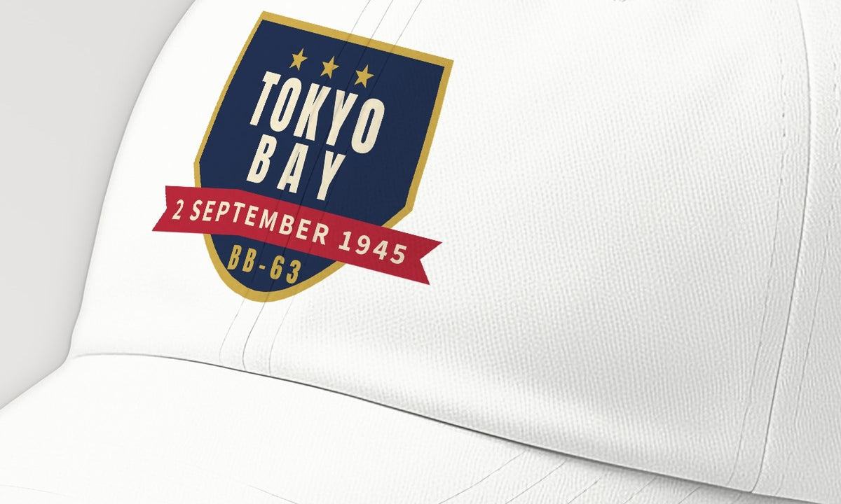 Missouri Tokyo Bay 1945 Dad Hat — front detail