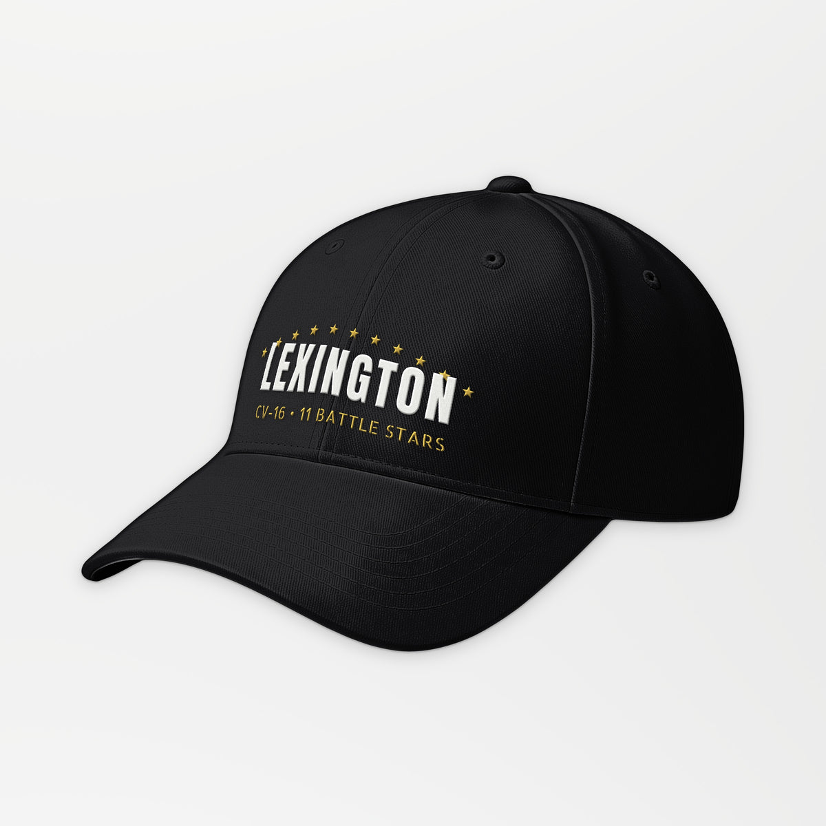 Lexington Eleven Stars Arc Embroidered Cap in Black