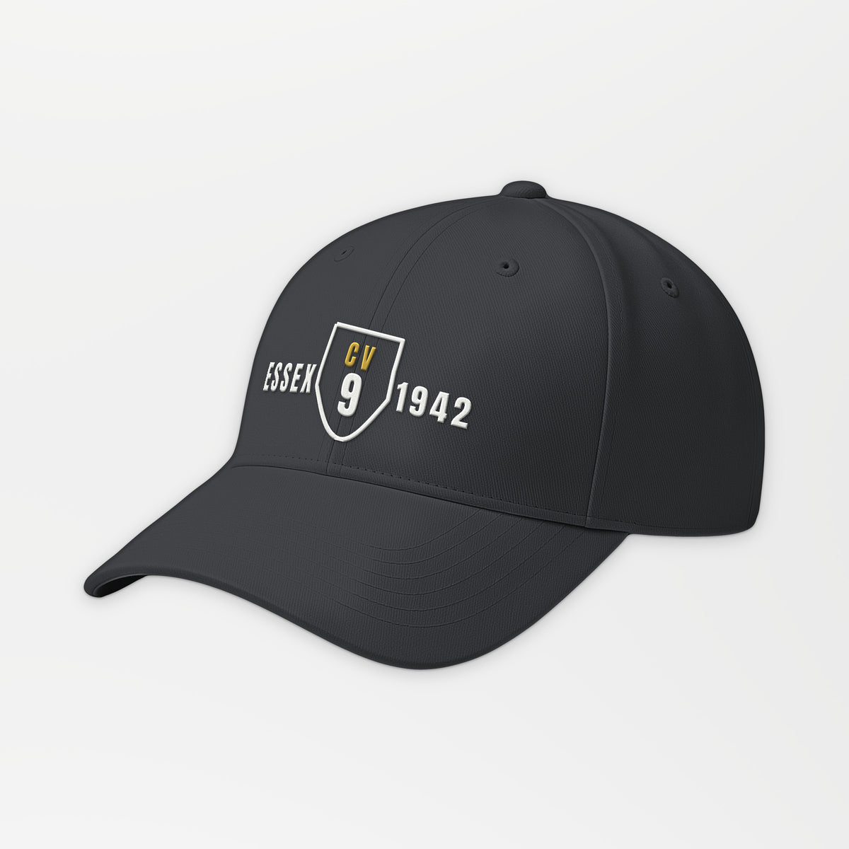 Essex CV-9 Shield Embroidered Cap in Dark Grey