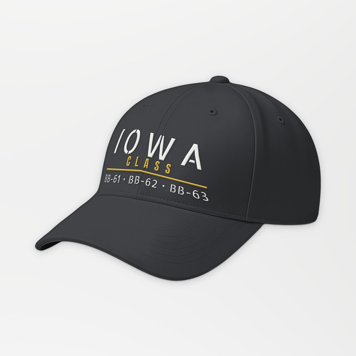 Iowa Class Stencil Embroidered Cap in Dark Grey