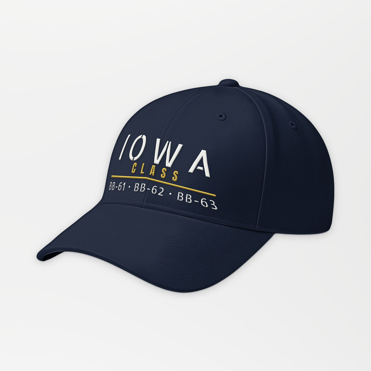 Iowa Class Stencil Embroidered Cap in Dark Navy