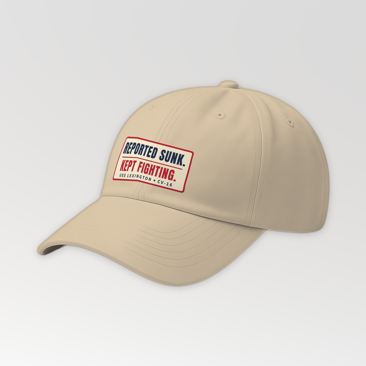 Lexington Reported Sunk Kept Fighting Dad Hat in Khaki
