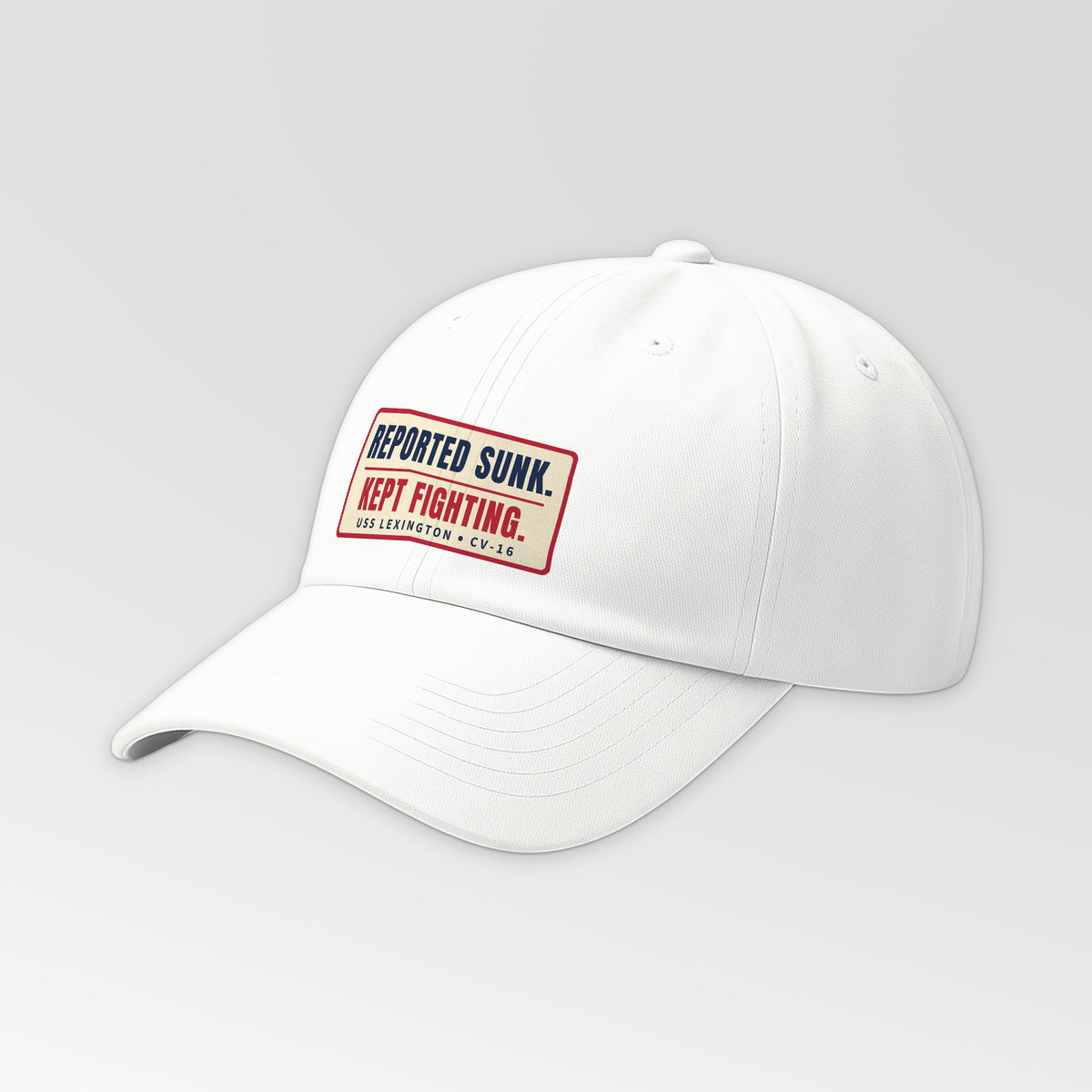 Lexington Reported Sunk Kept Fighting Dad Hat in White