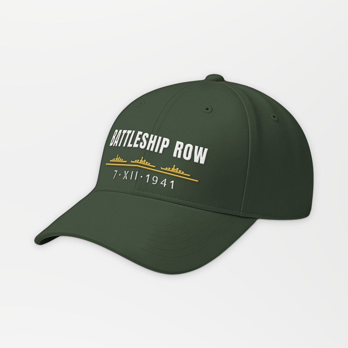 Battleship Row 1941 Embroidered Cap in Olive