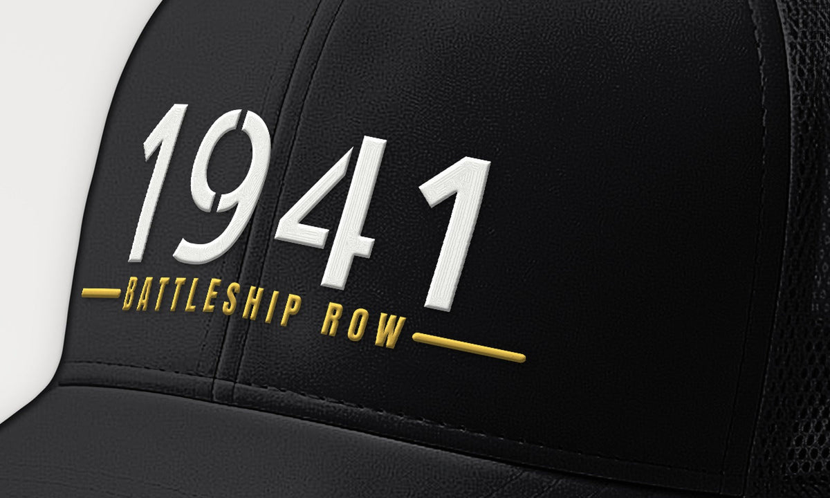 Battleship Row 1941 Trucker Cap, front detail