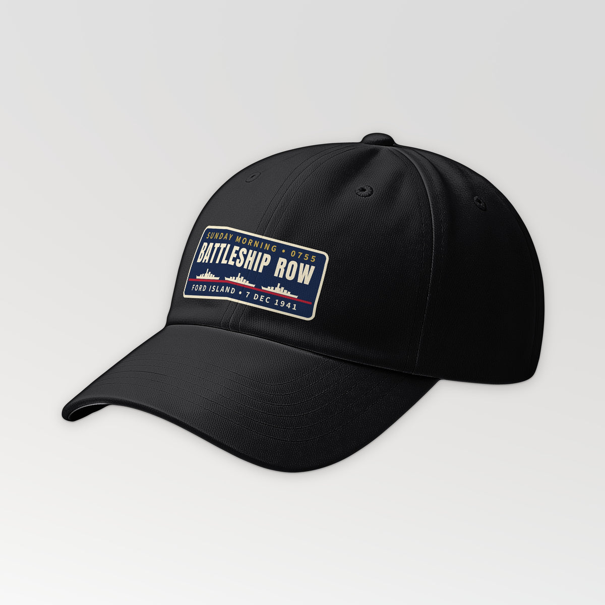 Battleship Row Sunday Morning Dad Hat in Black