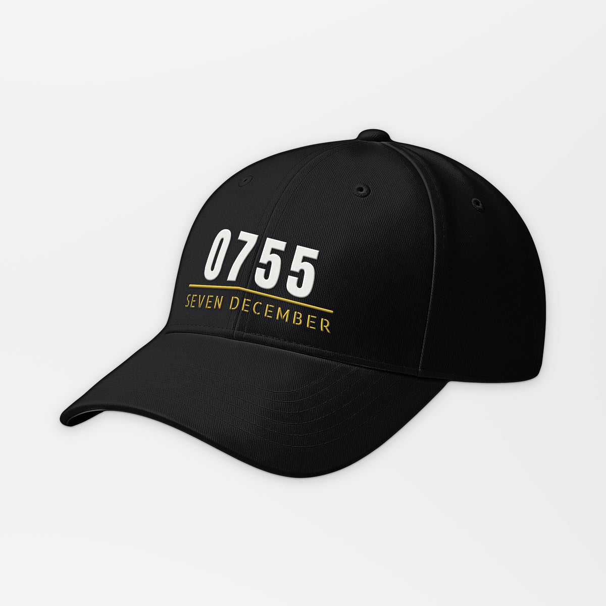 Seven December 0755 Embroidered Cap in Black