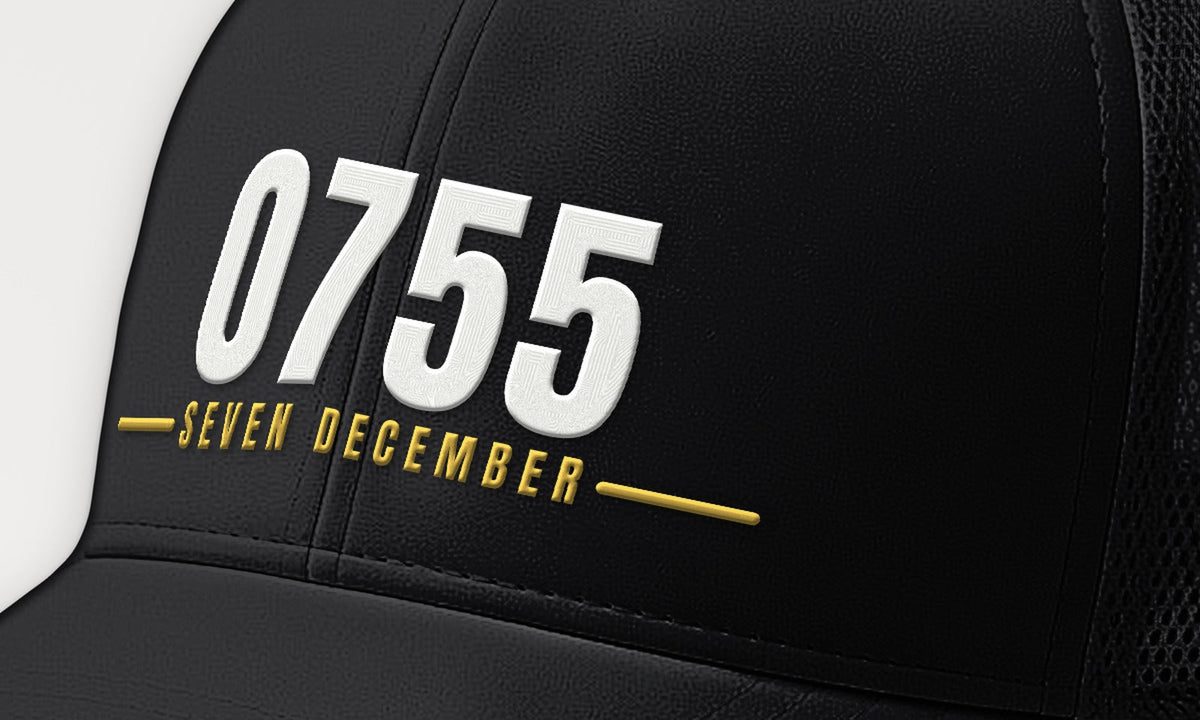 Seven December 1941 Trucker Cap, front detail