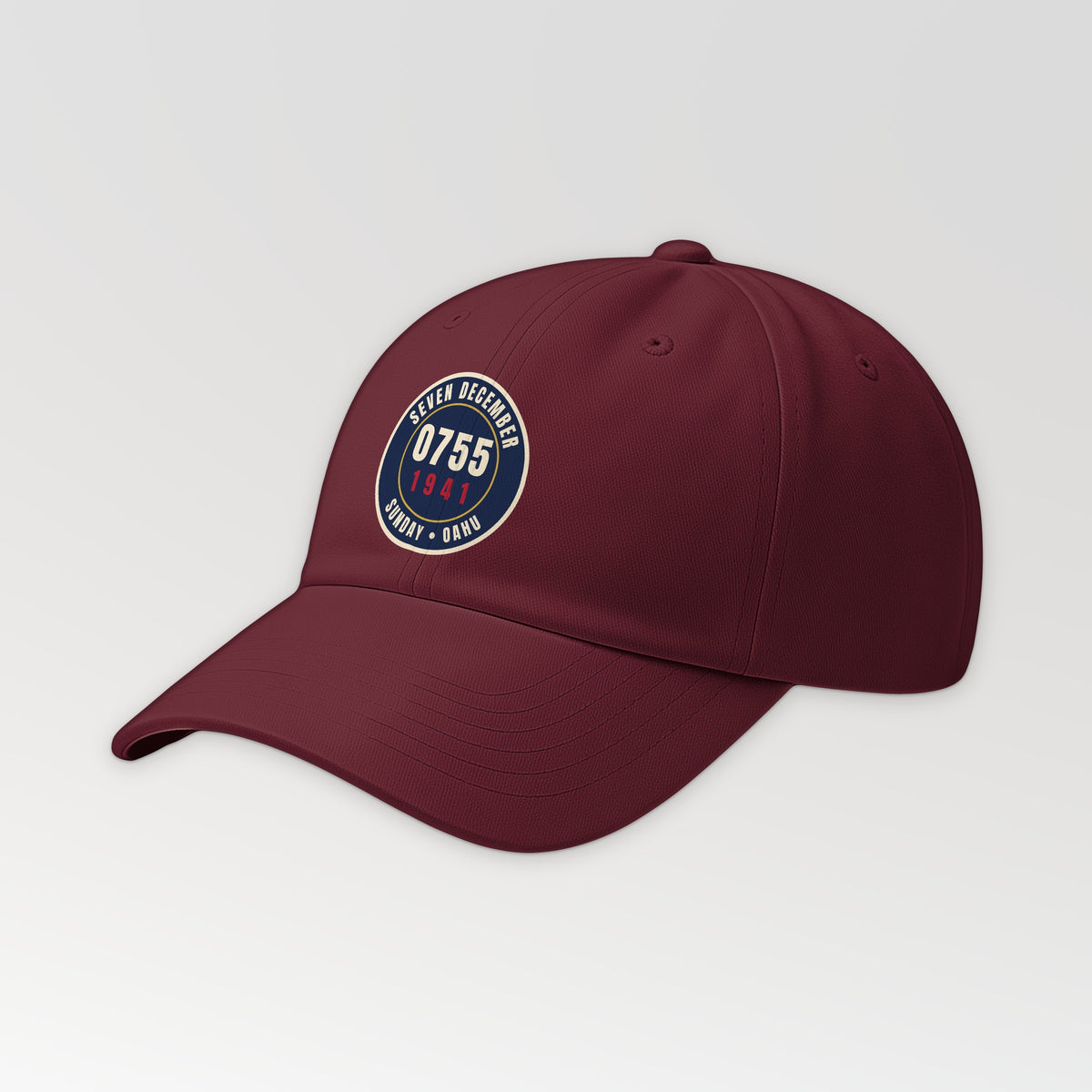 Seven December Roundel Dad Hat in Cranberry