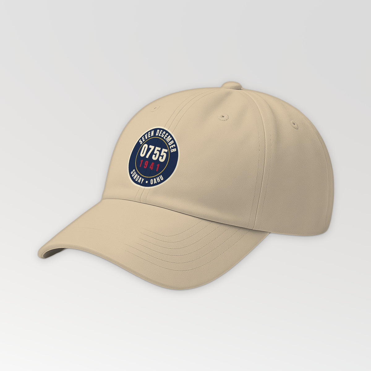 Seven December Roundel Dad Hat in Khaki